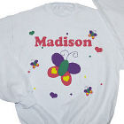 Beautiful Butterfly Personalized Youth Sweatshirt